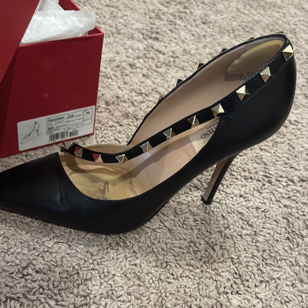 Valentino Black Studded Heels